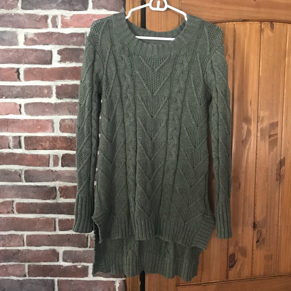 Long knitted sweater